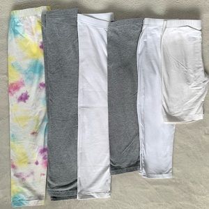6 Pairs of Girls Capri/Cropped Leggings Lot/ Bundle•Size 7/8
